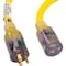 U.S. Wire & Cable SJTW Extension Cord, 10 AWG, Outdoor, 10/3, 1 Outlets, 5-15R, Yellow, Vinyl, 5-15P, 100 ft 68100 - alternate 2